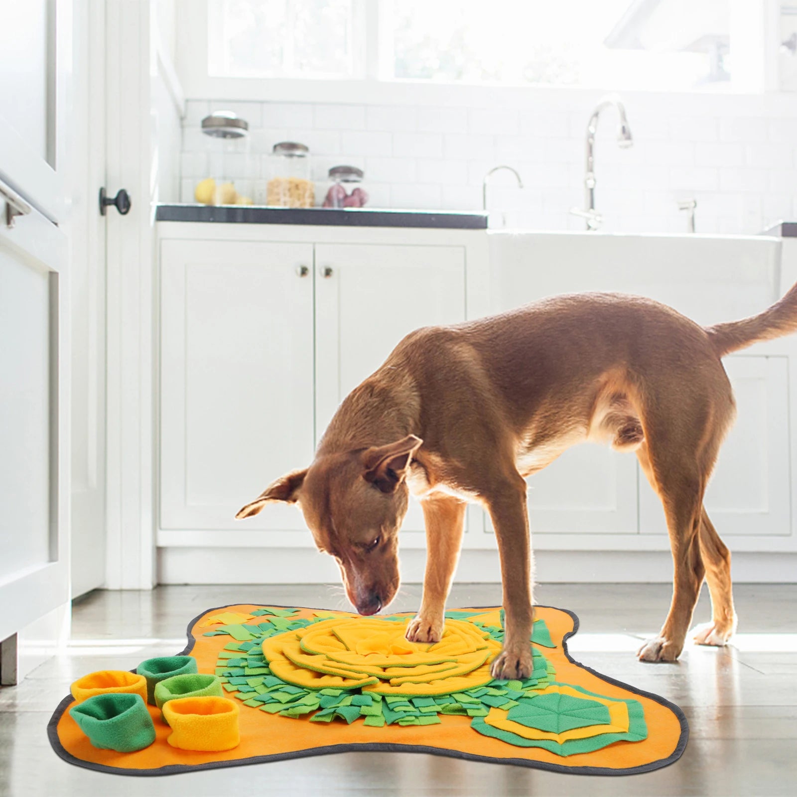 Alfombra Olfativa Interactiva para Perros | Snuffle Mat 70x70cm | Juego de Enriquecimiento Mental