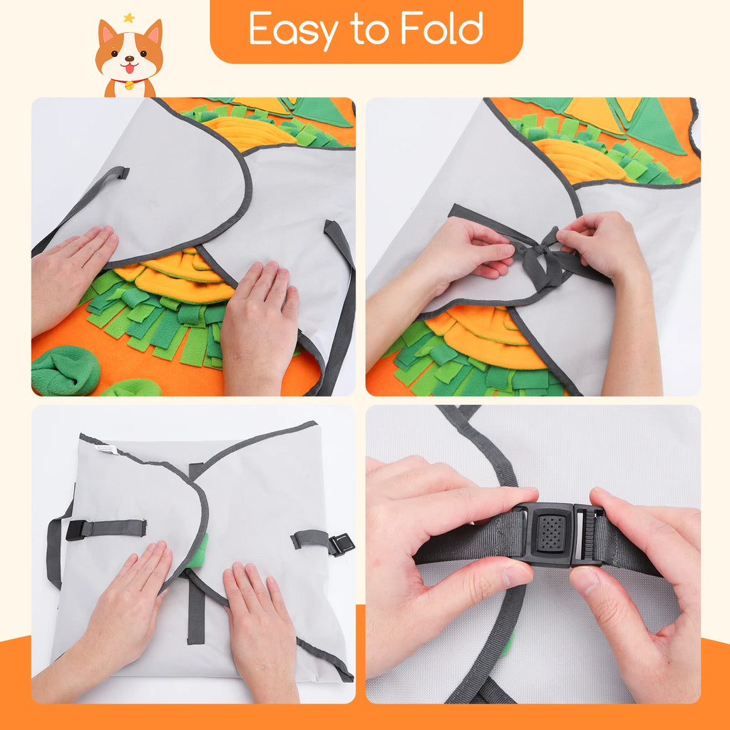 Alfombra Olfativa Interactiva para Perros | Snuffle Mat 70x70cm | Juego de Enriquecimiento Mental